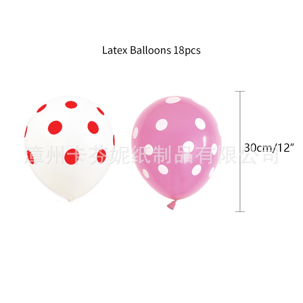 Bộ Bong Bóng Trang Trí Bánh Kem Hình Hello Kitty