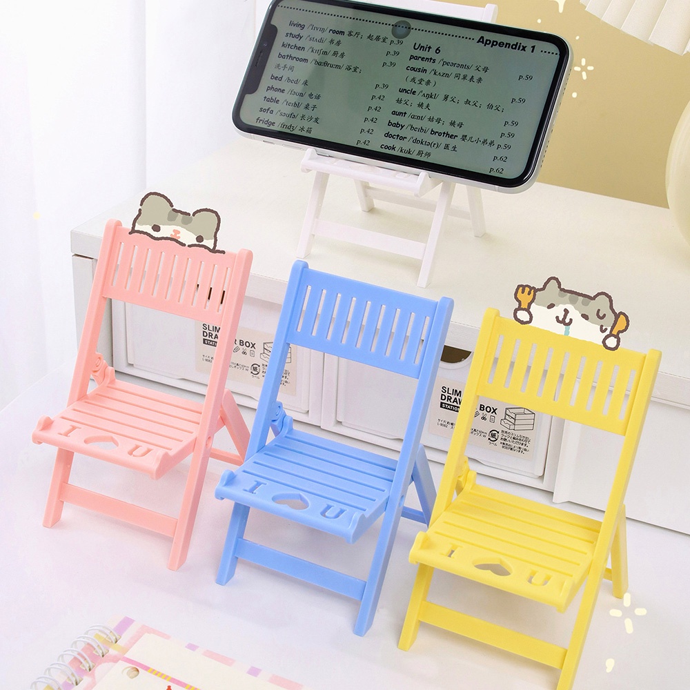 Giá Đỡ Điện Thoại Để Bàn Màu Kẹo Ngọt Họa Tiết Hoạt Hình Sáng Tạo