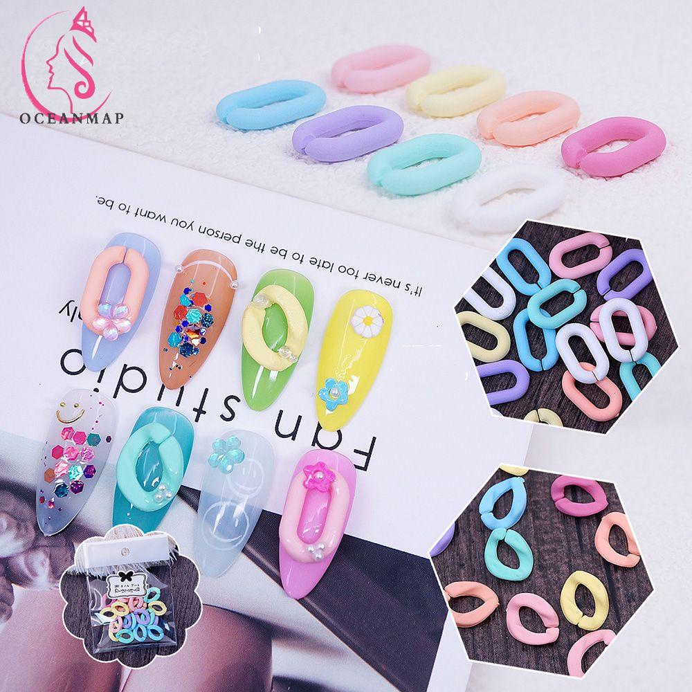 [Hàng mới về] Phụ kiện trang trí móng nghệ thuật màu kẹo ngọt họa tiết hoạt hình 3d DIY