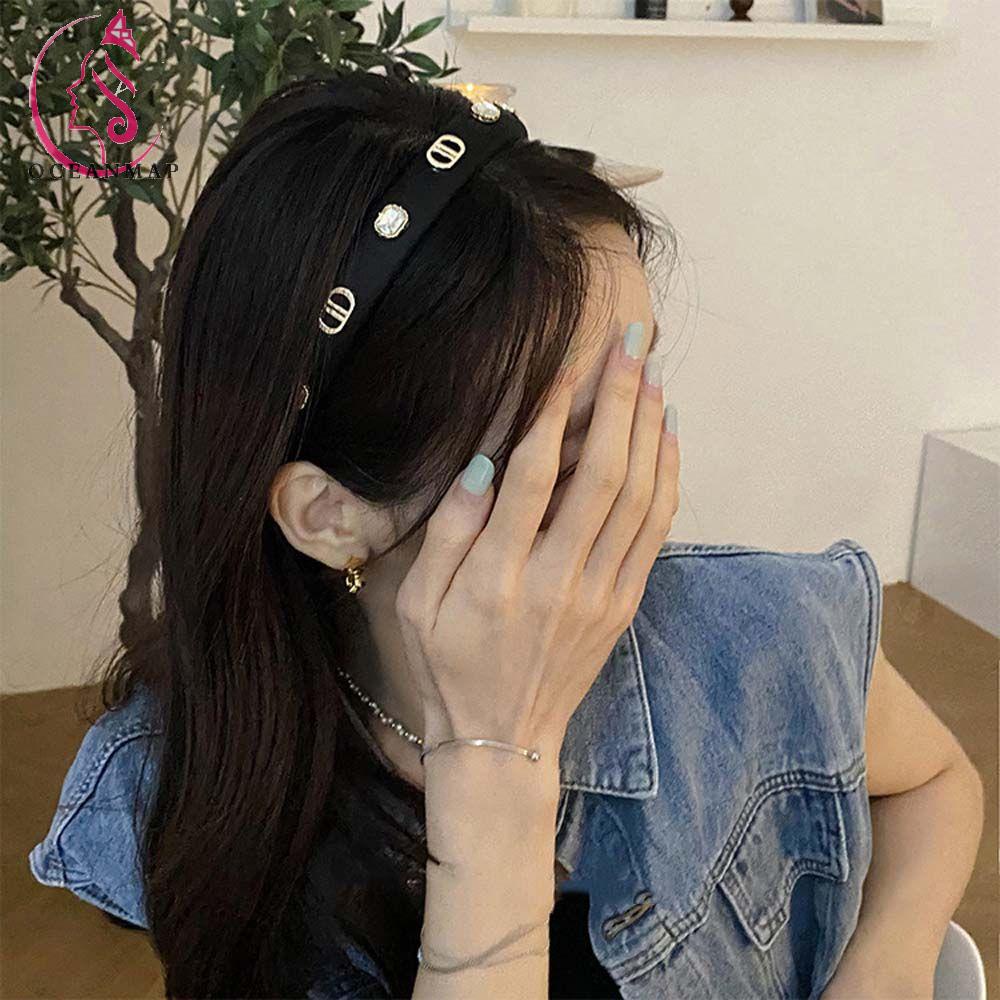 Băng đô cài tóc rửa mặt bằng da PU nhiều màu phong cách Hàn Quốc cổ điển thời trang cho nữ