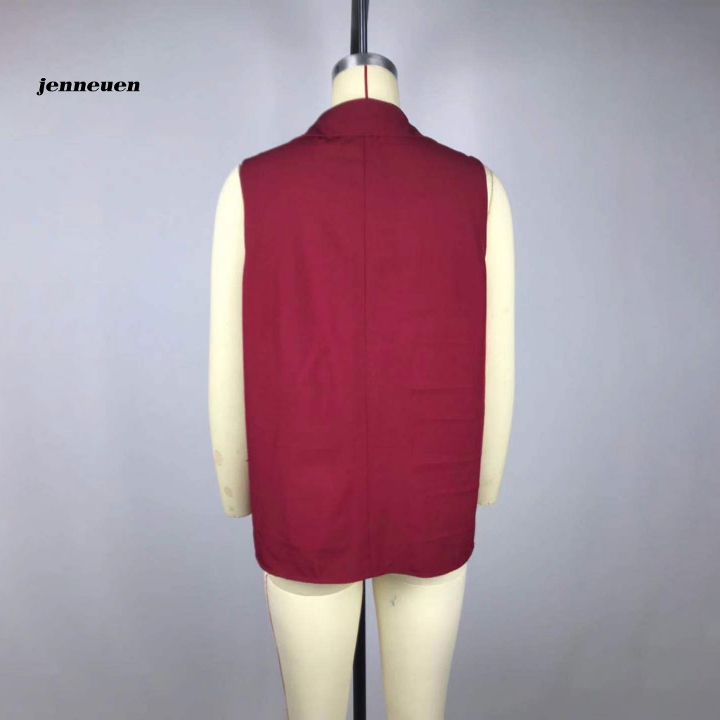 Áo Sơ Mi Không Tay Dáng Rộng Màu Sắc Đơn Giản Cho Nữ