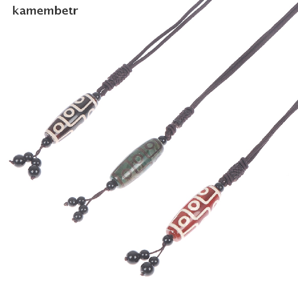 Vòng cổ Mặt Đá Tự Nhiên Thời Trang Kam Nine Eye Tây Tạng Dzi