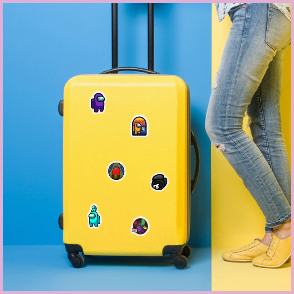 Bộ 50 Miếng Dán Họa Tiết Anime Dễ Thương Dùng Trang Trí Chai Nước Laptop