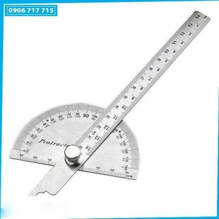 Thước đo góc, thước đo độ 180 độ bằng thép không gỉ - thước ke góc