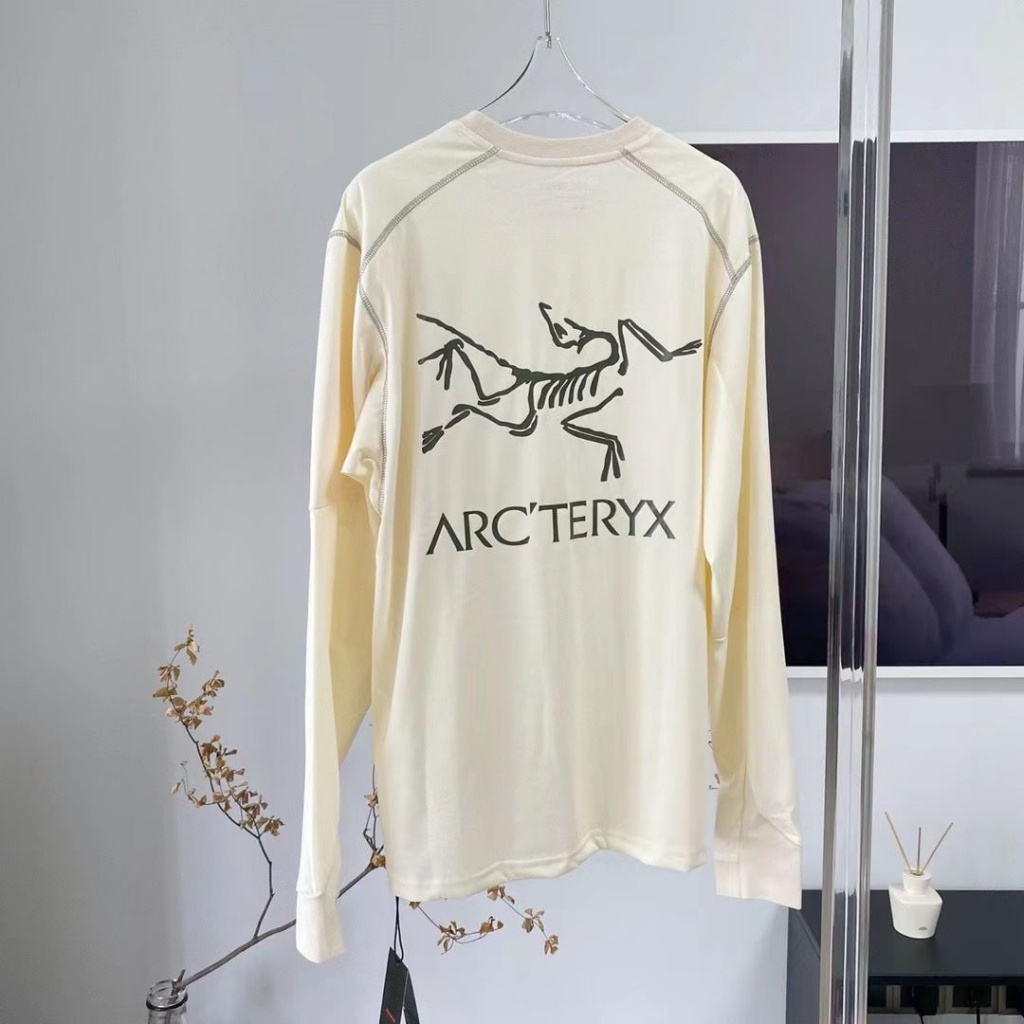 EC62 ARCTERYX new printed outdoor loose sports long sleeve T-shirt men's and women's contrast color bright line stitching top