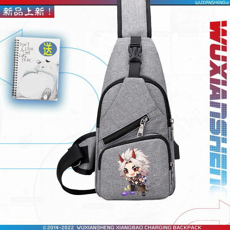 ★Tác động của genshin impact★Zhongli Ba Lô Đeo Vai Đi Học In Nhân Vật game arataki itto / Wander / Venter / venti / arataki Cá Tính