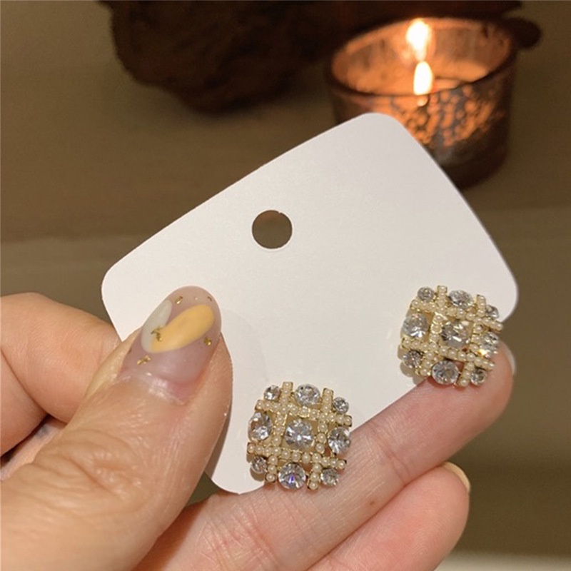 Bông Tai Mạ Bạc 925 Đính Ngọc Trai Nhân Tạo Thời Trang Hàn Quốc