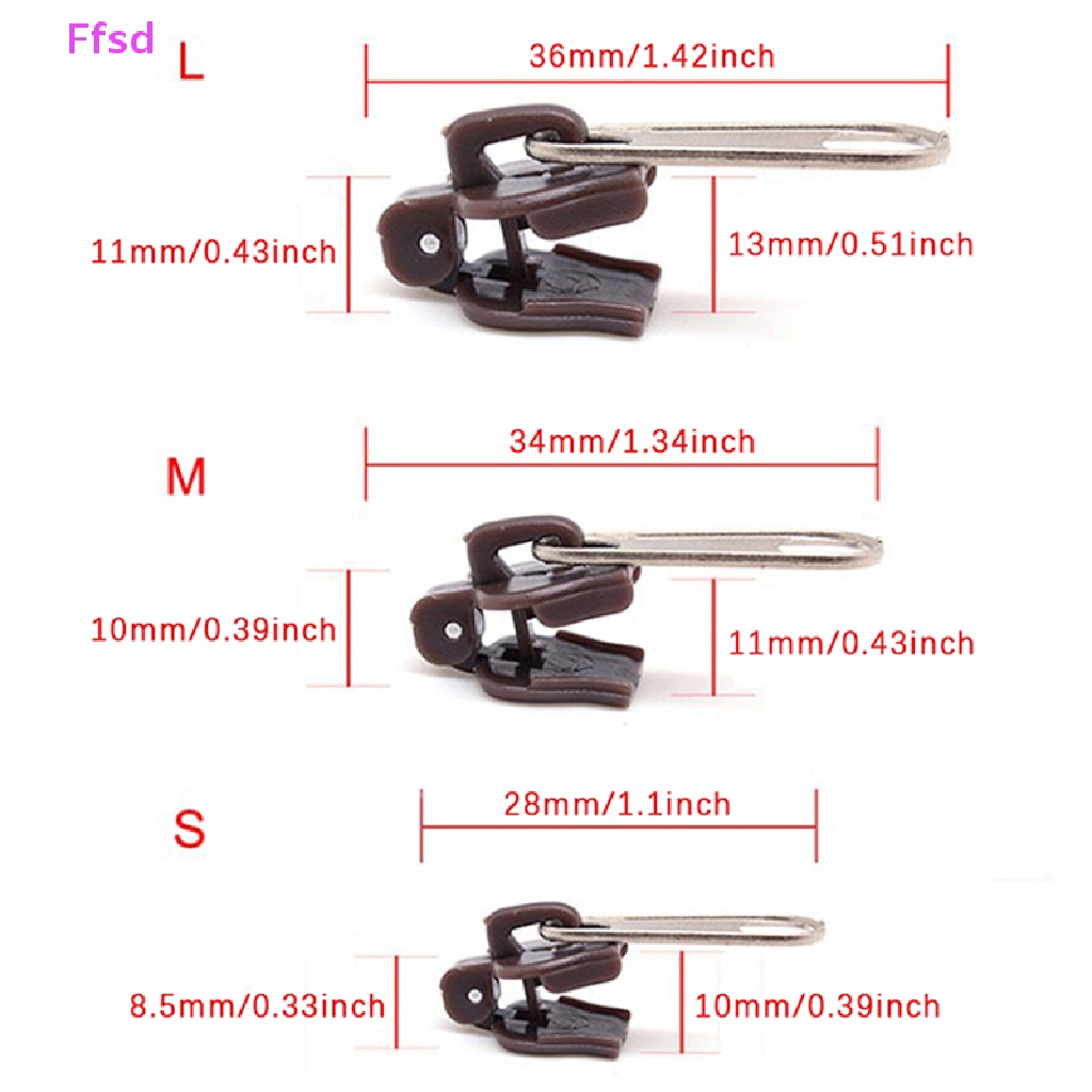 Bộ 12 Dây Kéo Thay Thế 3 Kích Cỡ Chuyên Dụng Cho Sửa Chữa