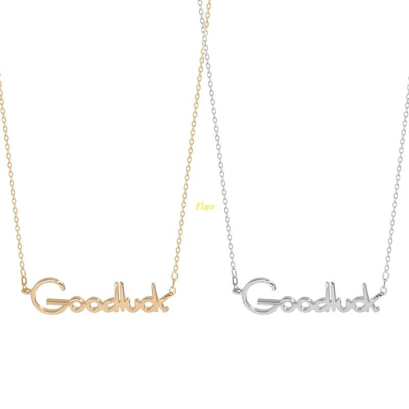 Vòng cổ Mặt Khắc Chữ Goodluck Bằng Đồng