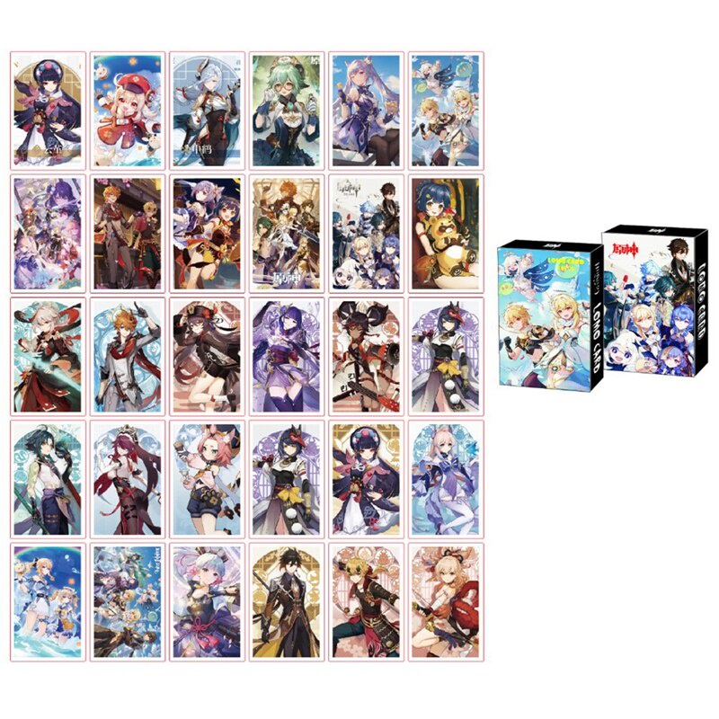 Bộ lomo card Anime Genshin Impact Jujutsu Kaisen Sword Art Online thẻ ảnh