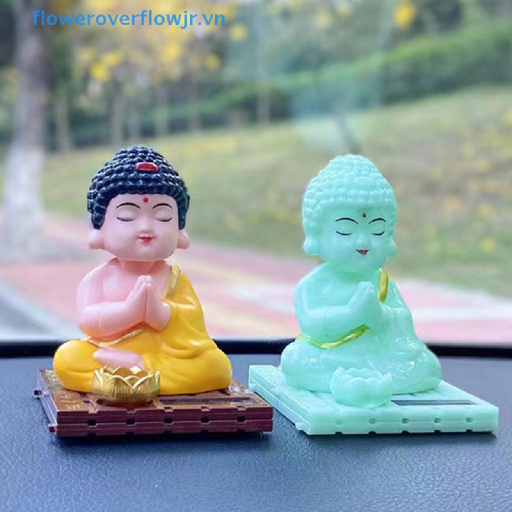 Tượng Phật May Mắn Trang Trí Nội Thất Xe Hơi Sử Dụng Năng Lượng Mặt Trời