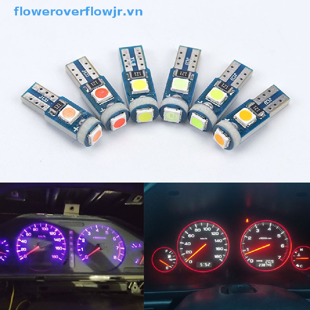 5 Bóng Đèn Led 12V T5 3030 Gắn Bảng Điều Khiển Xe Hơi