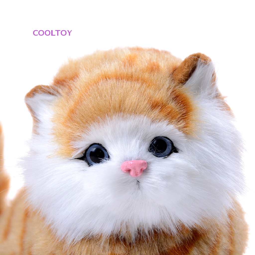 Đồ Chơi Mèo Nhồi Bông Điện Tử Mềm Mại Có Âm Thanh Vui Nhộn Cho Bé