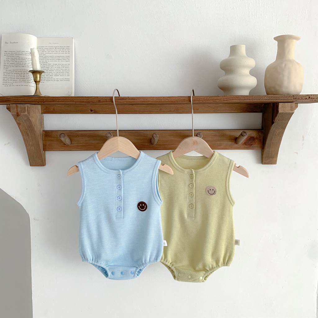 Bộ Áo Liền Quần Sát Nách Thời Trang Mùa Hè 2023 Cho Bé Sơ Sinh