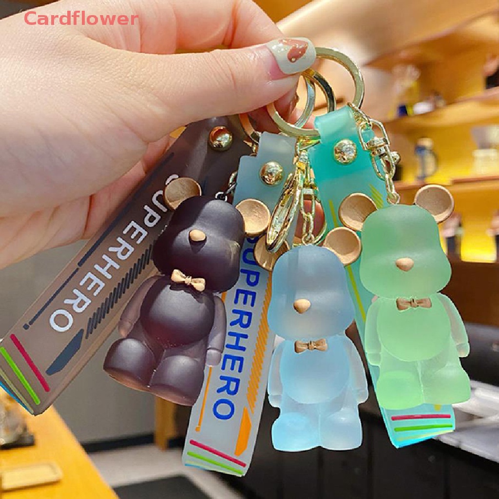 < Cardflower > Móc Khóa Resin Hình Động Vật Hoạt Hình Thời Trang Nữ Móc Khóa Xe Hơi Điện Thoại Trang Sức Quà Tặng