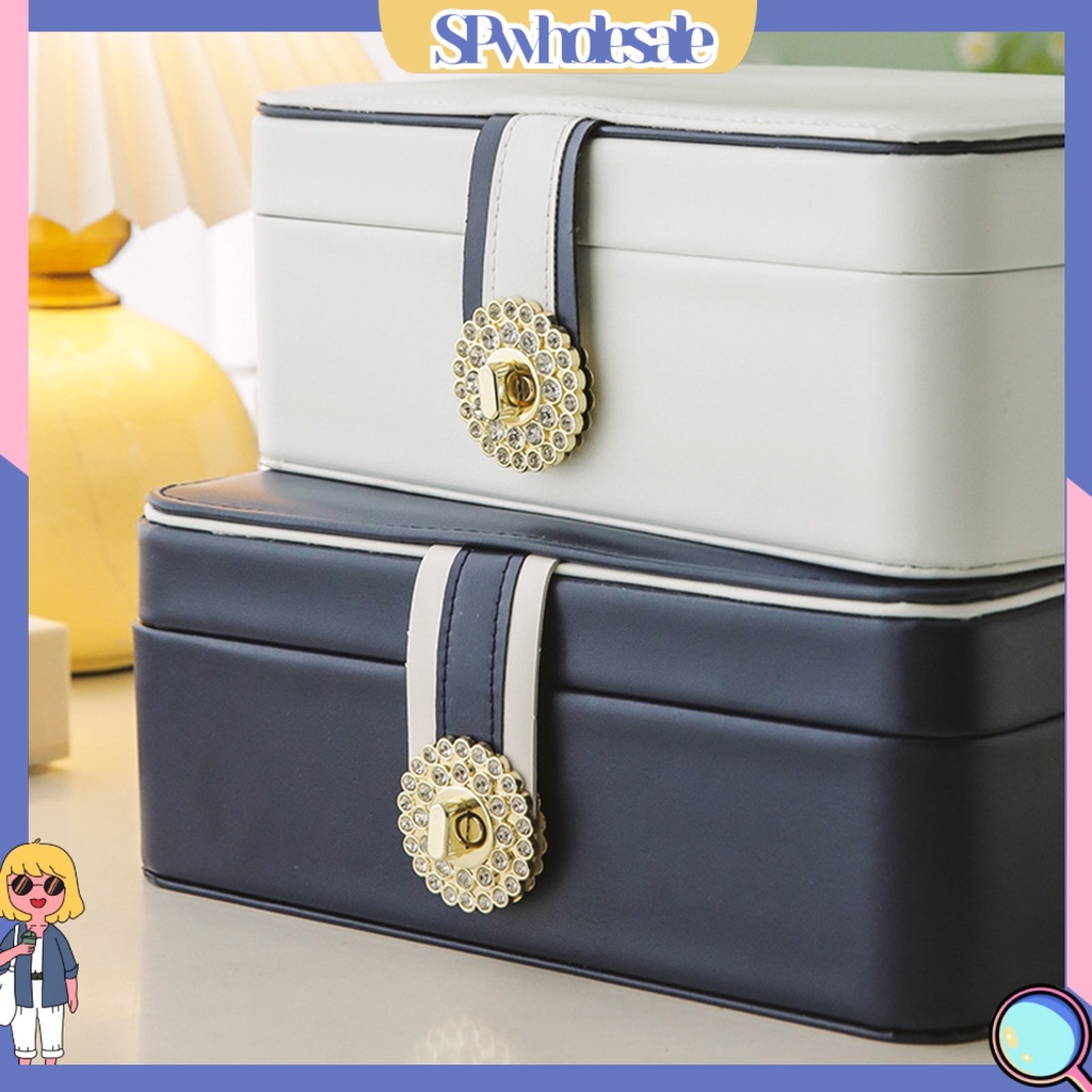 <SPwholesale> Hộp Trưng Bày Nhẫn / Vòng cổ Nhiều Ngăn Có Thể Tháo Rời Thời Trang Cho Nữ