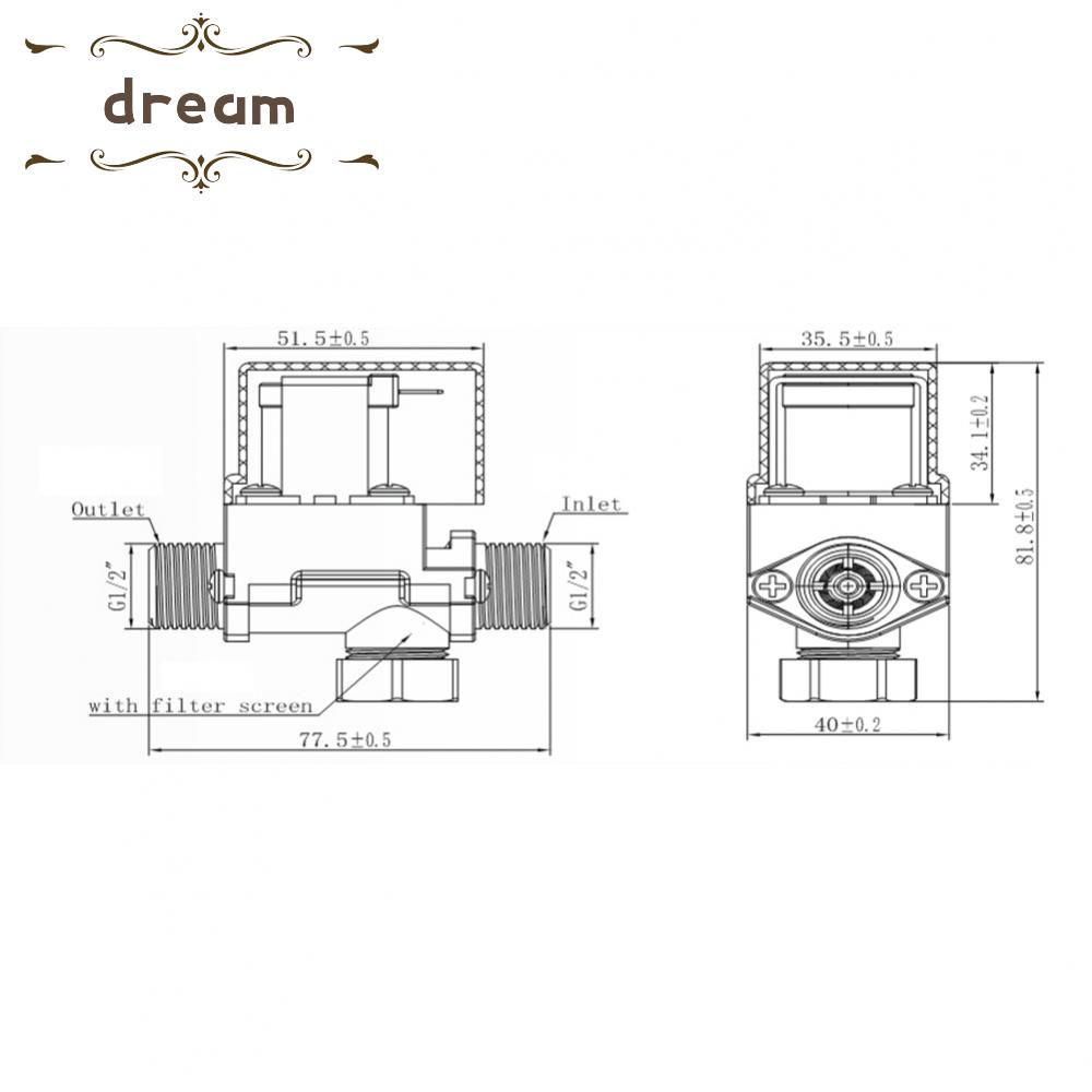 【DREAMLIFE】Solar water heater water inlet solenoid valve Electric Solenoid Valve G1/2 NC