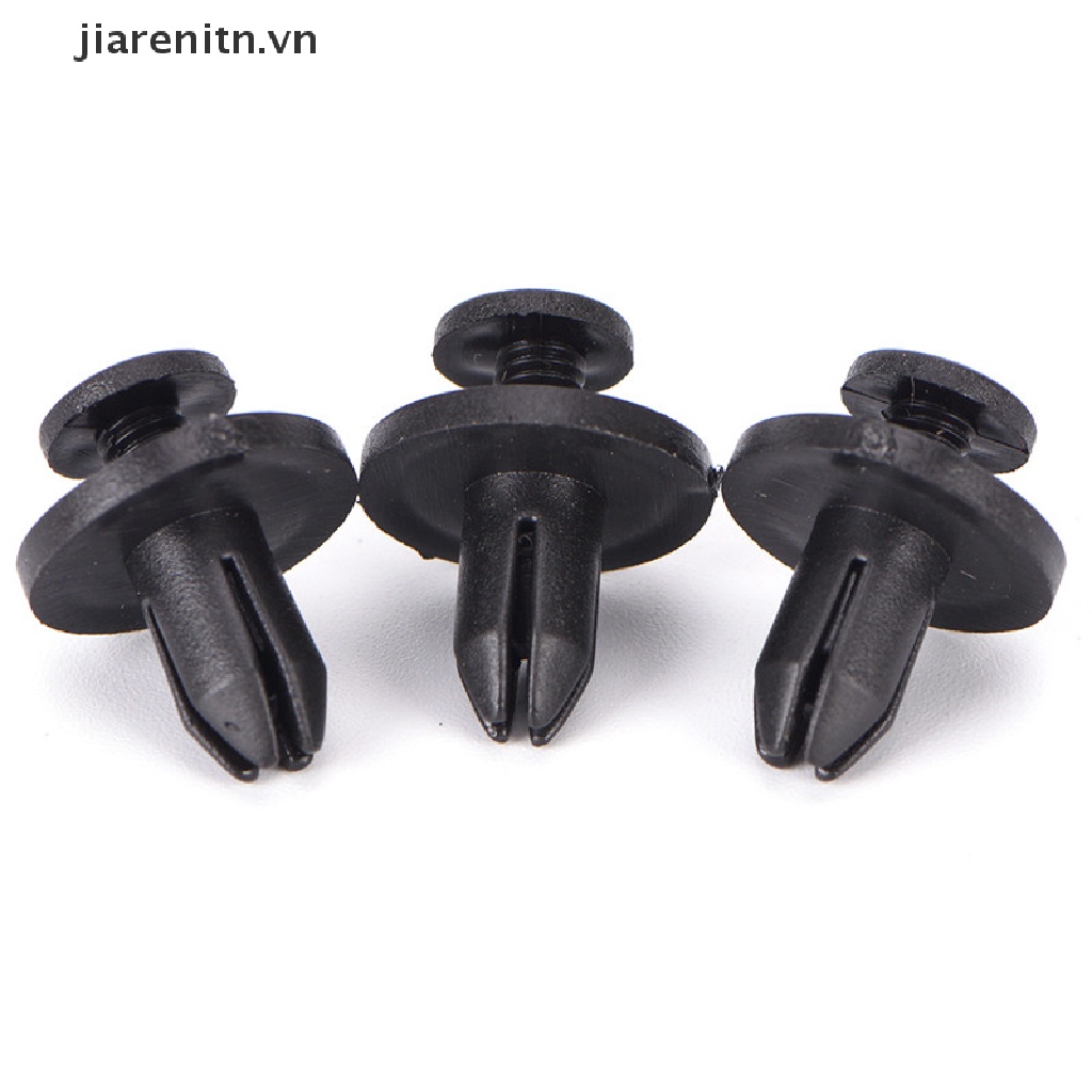 FENDER Set 50 Đinh Tán Nhựa Màu Đen 6Mm Chuyên Dụng Cho Xe Hơi