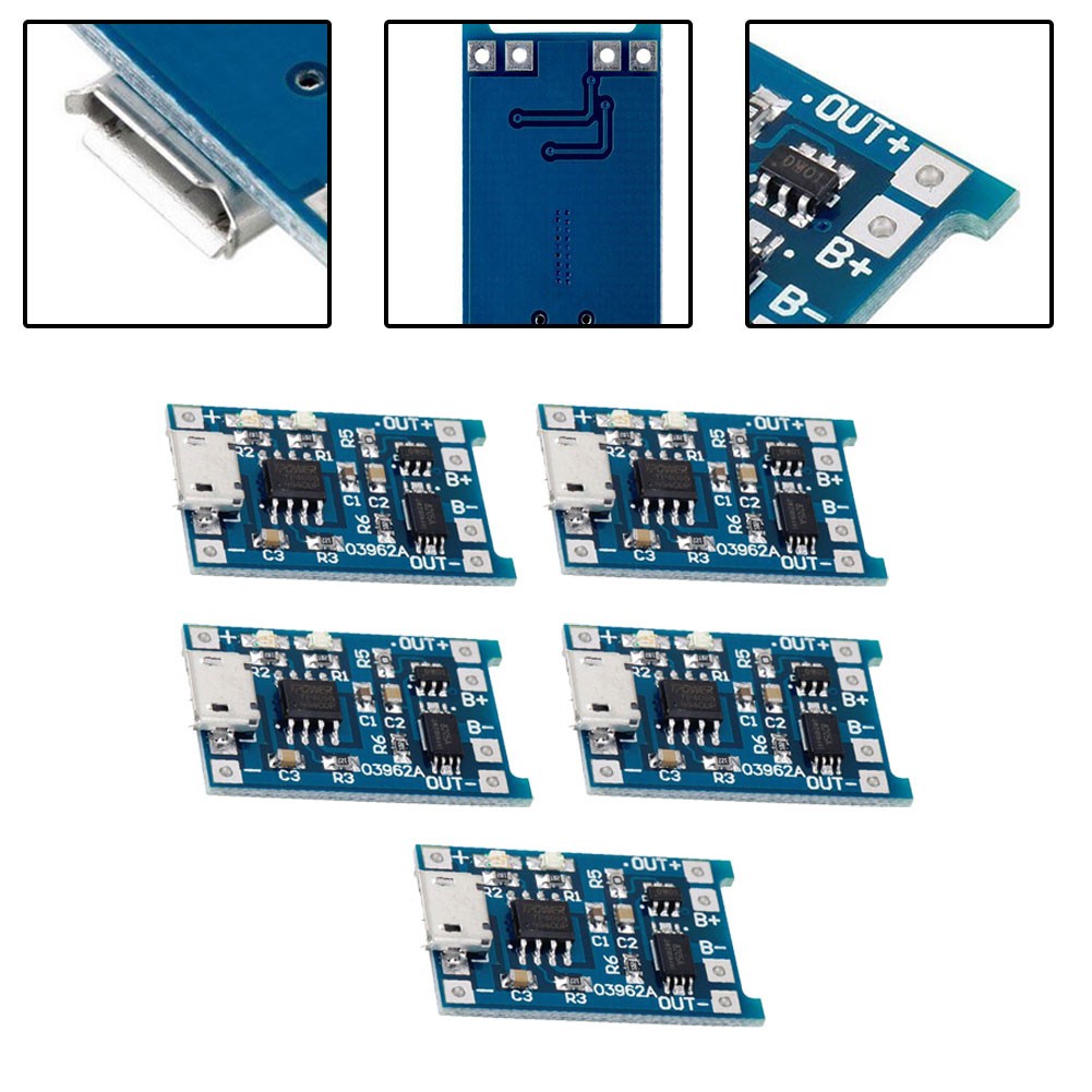 Bảng MạCh SạC Pin Lithium 5V 1A - Bộ 5 CáI