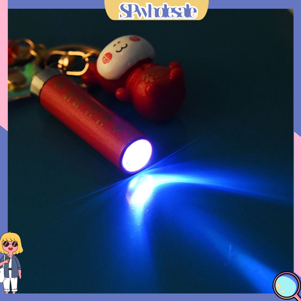 <SPwholesale> Móc Khóa Linh Vật Tài Lộc May Mắn Hoạt Hình Trung Quốc Có Đèn Pin