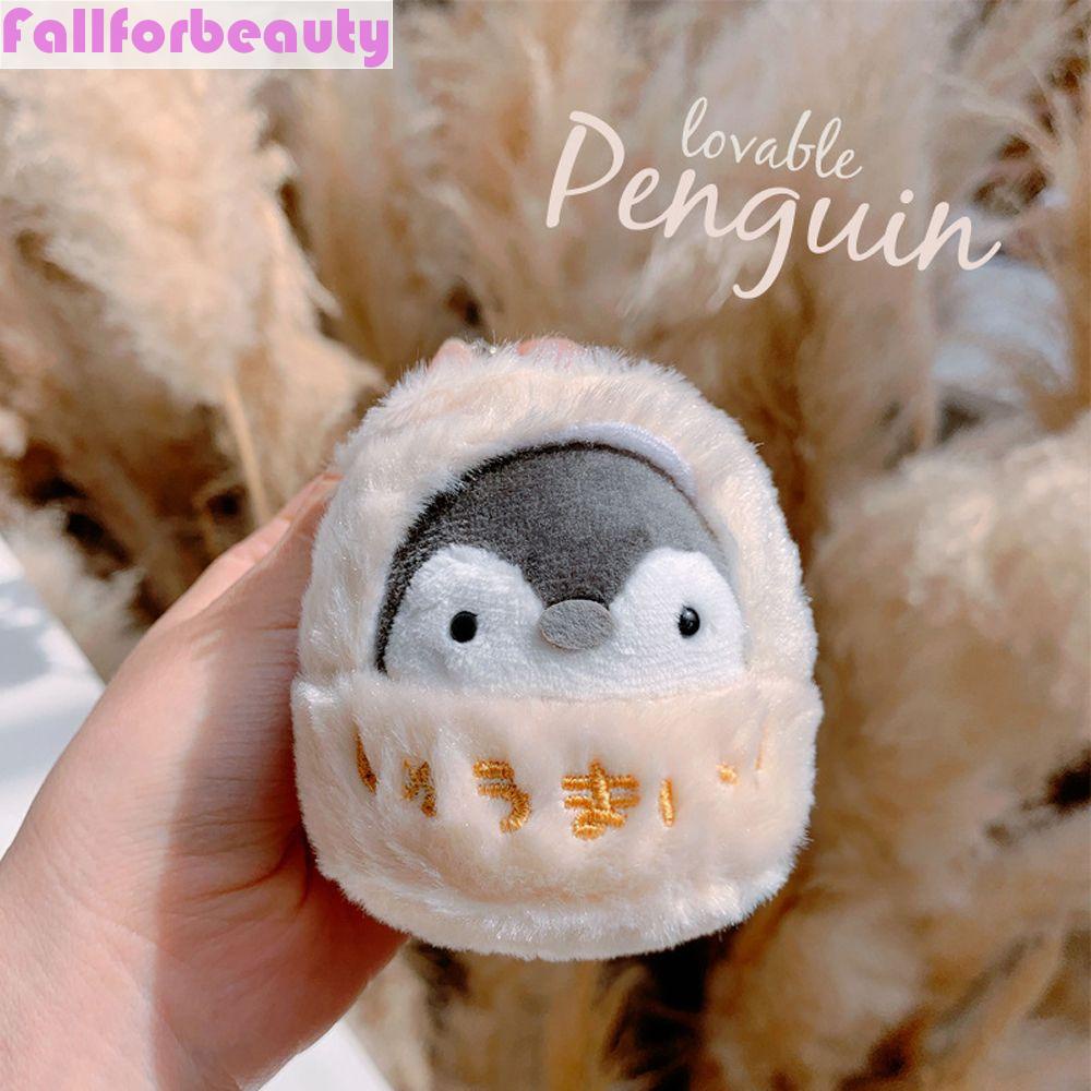 Fallforbeauty Móc Khóa Hình Chim Cánh Cụt Hoạt Hình Bằng Cotton PP Phong Cách Hàn Quốc