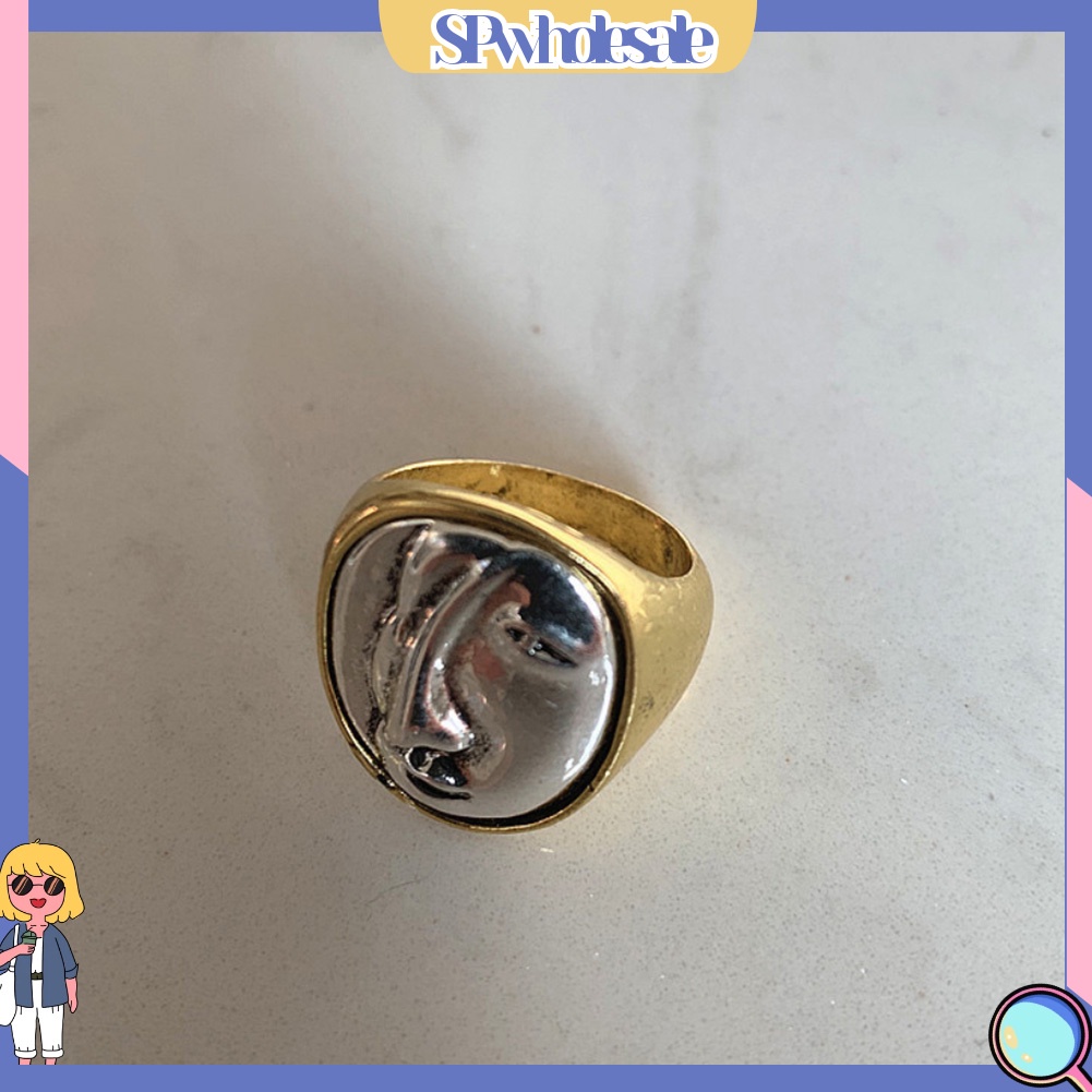 <SPwholesale> Nhẫn Hình Chân Dung Tròn Phong Cách Vintage Cho Nữ