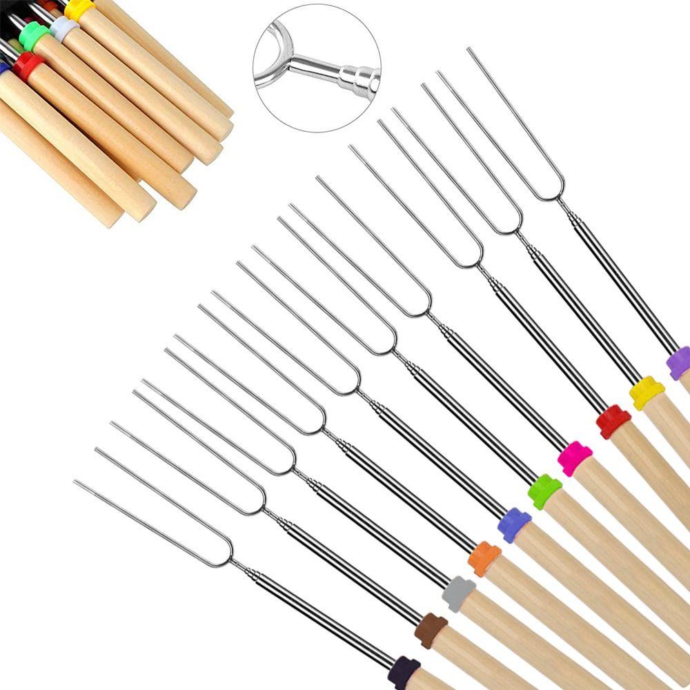 Nĩa Nướng BBQ Hình Chữ U Bằng Thép Không Gỉ Tiện Dụng