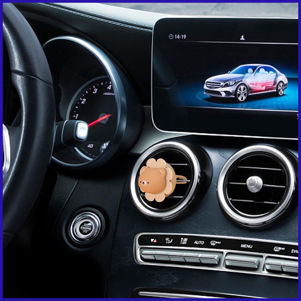 Kẹp Làm Mát Không Khí Xe Hơi Hình Chú Gấu Dễ Thương Lâu Trôi