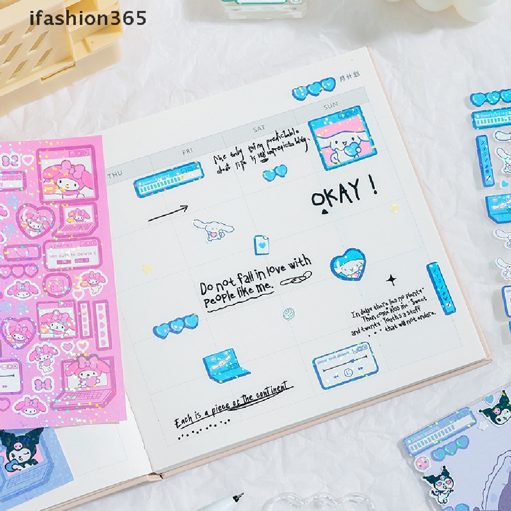 Miếng Dán Trang Trí Hình Sanrio Cinnamoroll Melody Girl Dễ Thương Diy ifashion365
