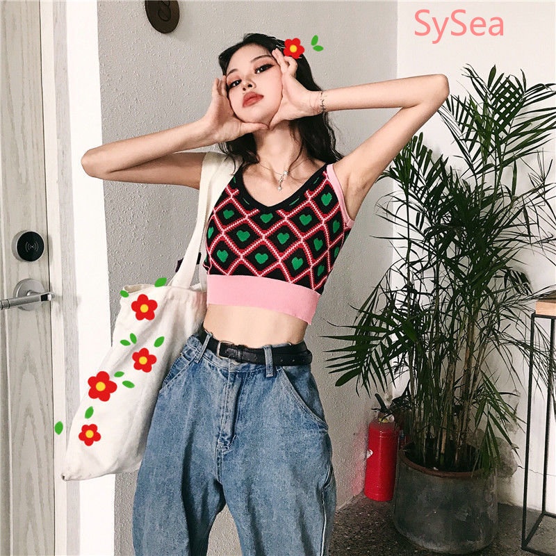 Áo Croptop Dệt Kim Sát Nách Thời Trang Mùa Hè Cho Nữ