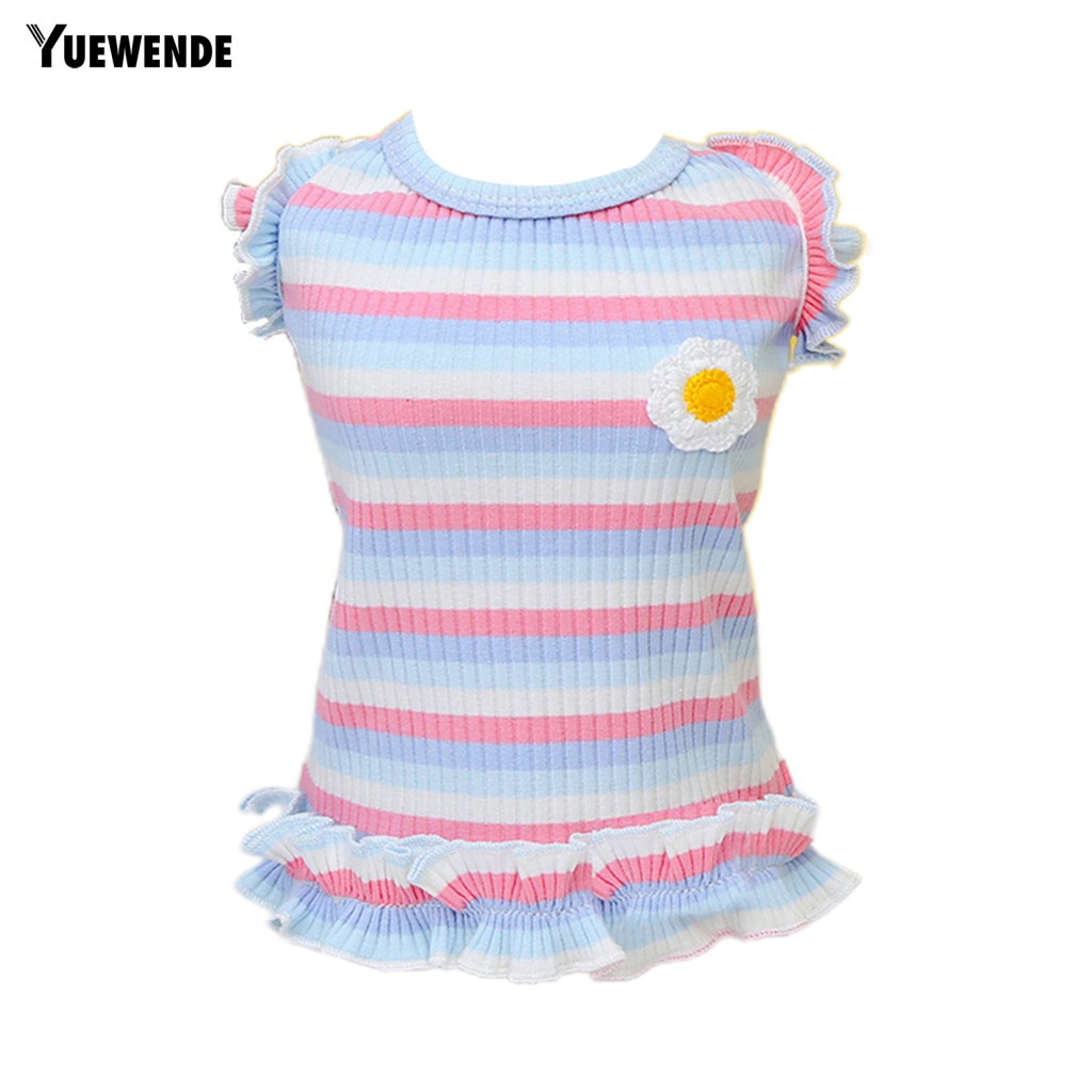 Yue.z Đầm Sát Nách Kẻ Sọc Thoáng Khí Mặc Hàng Ngày Cho Thú Cưng Edge