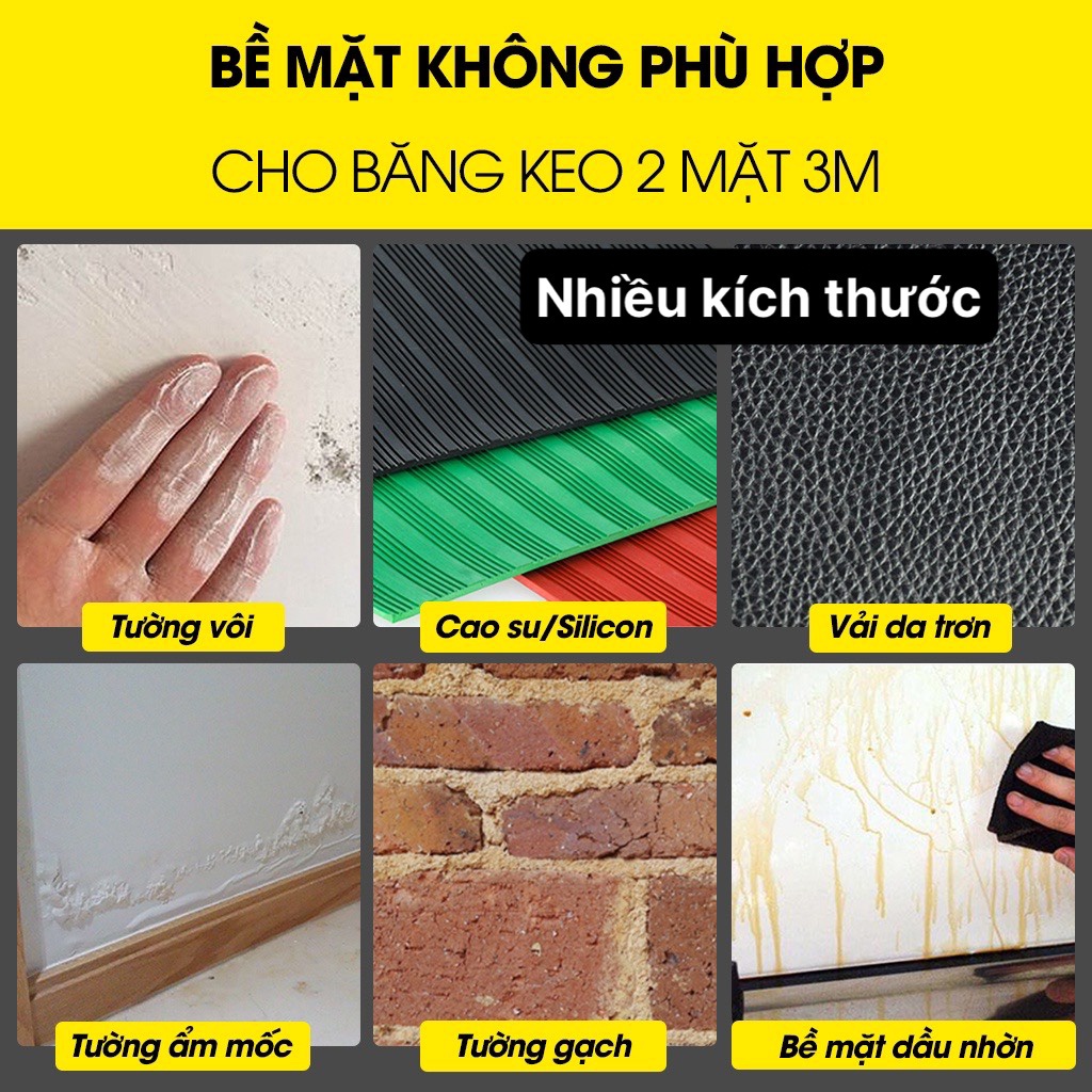 Băng dính 2 mặt chuyên dụng cho ô tô xe hơi băng keo dán cường lực siêu dính nhiều size