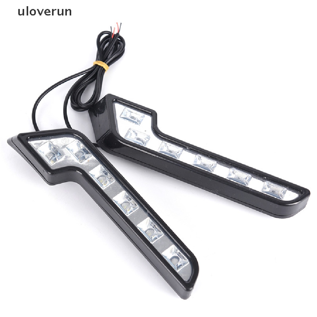 Set 2 Đèn Sương Mù 6LED 12V DRL Ánh Sáng Trắng Chuyên Dụng Dành Cho Ô Tô