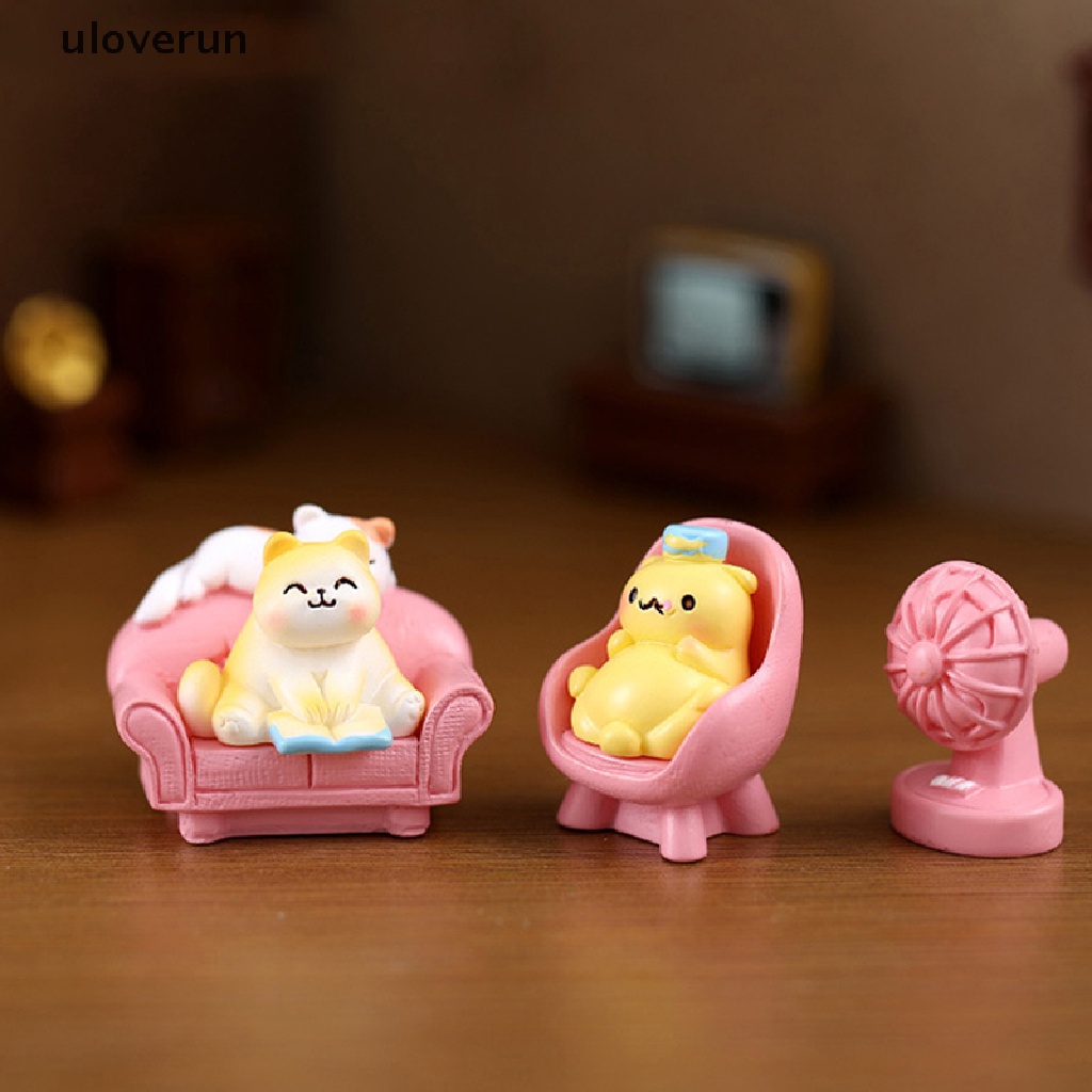 Mô Hình Chú Mèo Mini Trang Trí Sân Vườn