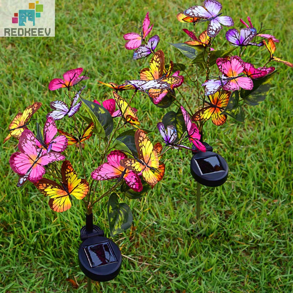 Set 1 / 2 Đèn Trang Trí Sân Vườn Hình Bướm