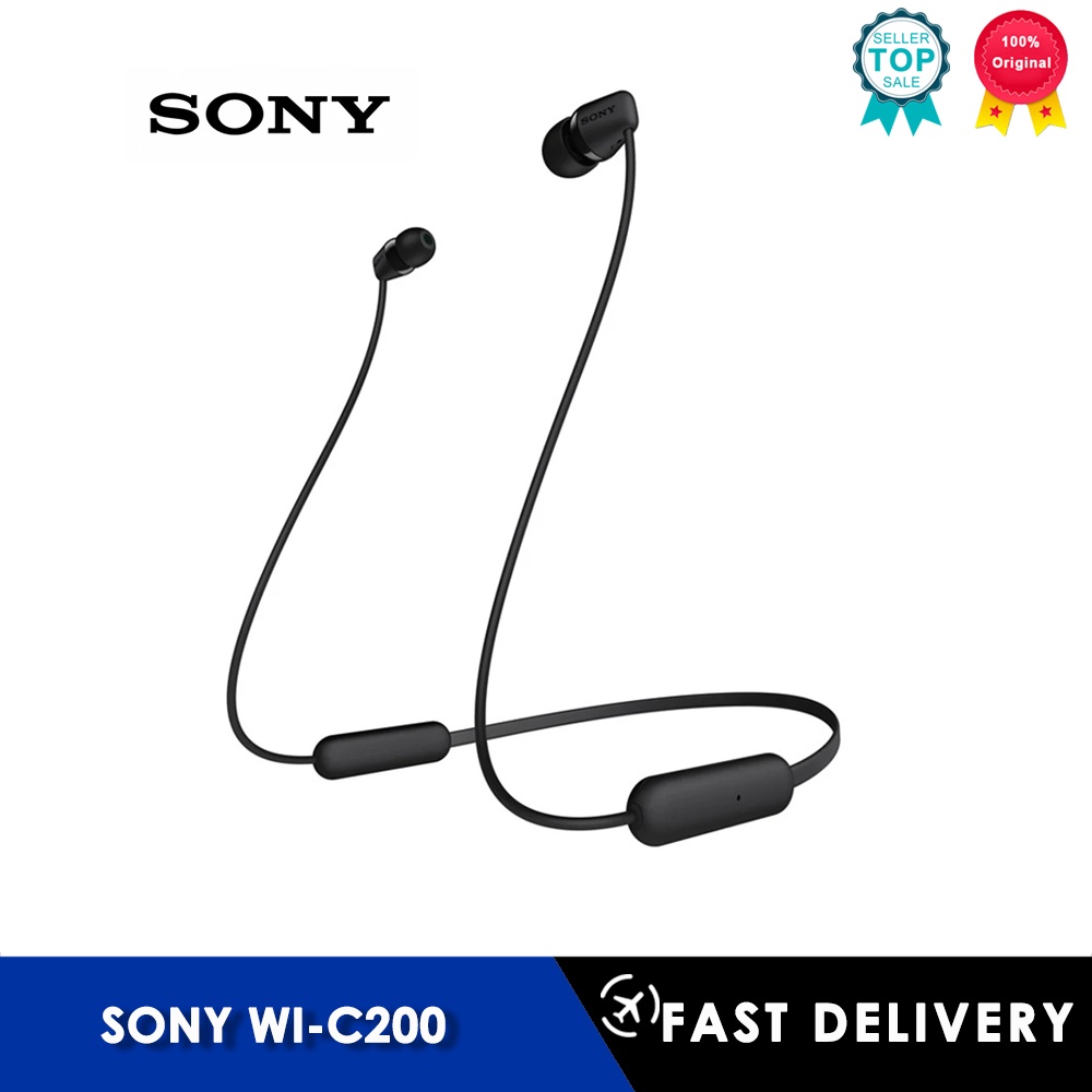 Tai Nghe Nhét Tai SONY WI-C200 Kết Nối Bluetooth 5.0 Âm Thanh Stereo Sống Động Có Micro Thiết Kế Thể