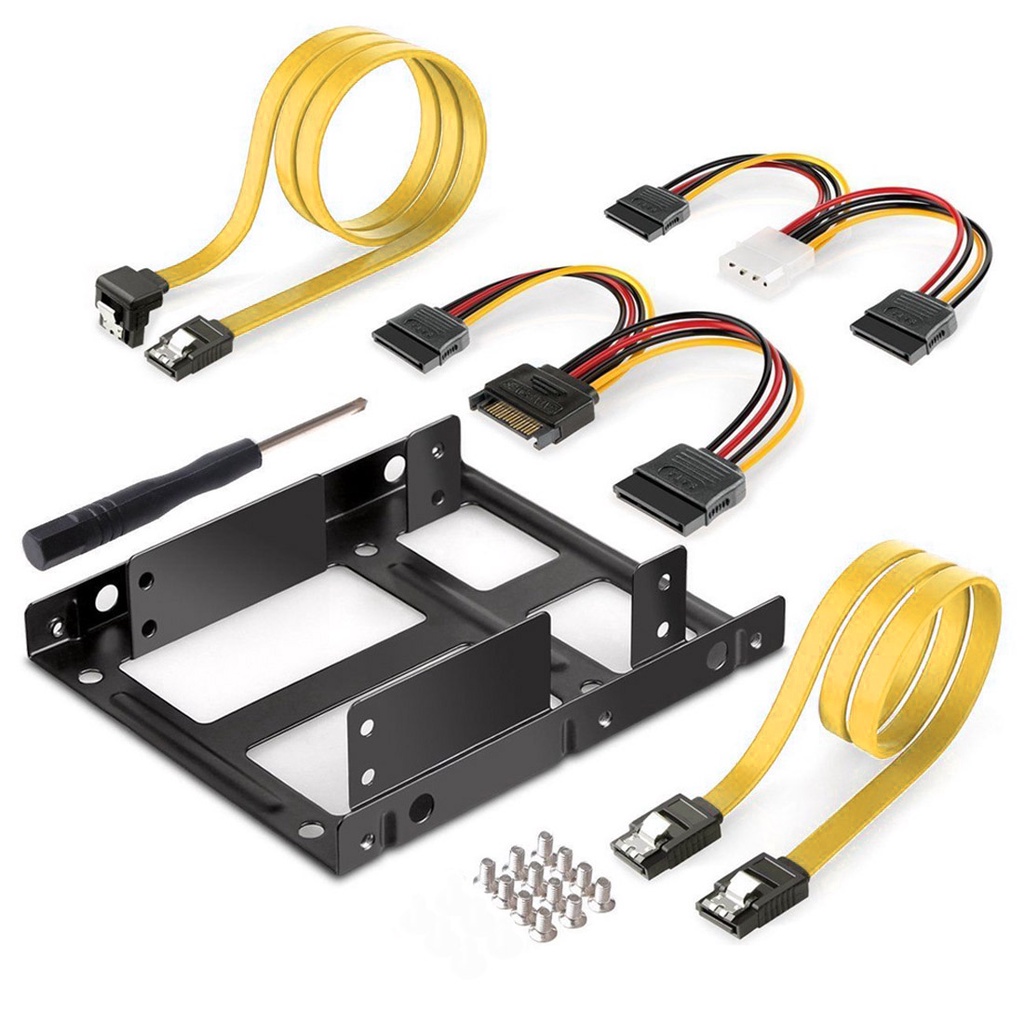 Bộ Chuyển Đổi Ổ Cứng XT-XINTE 2.5 Sang 3.5 Inch Hai Đầu HDD Với Cáp Nguồn SATA Cho Máy Tính Để Bàn