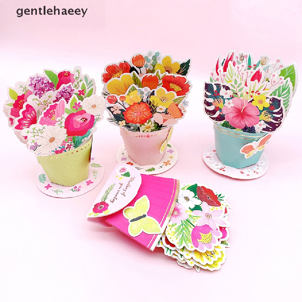 Thiệp Chúc Mừng Sinh Nhật Họa Tiết Hoa Và Bướm 3D