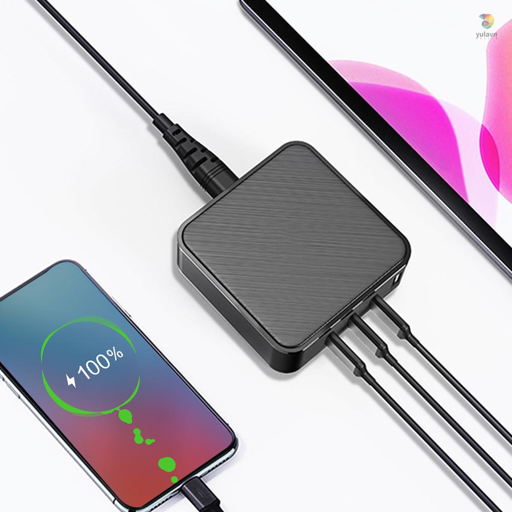 Bộ Sạc Nhanh 4 Cổng USB C 140W PD Gắn Tường Tiện Dụng