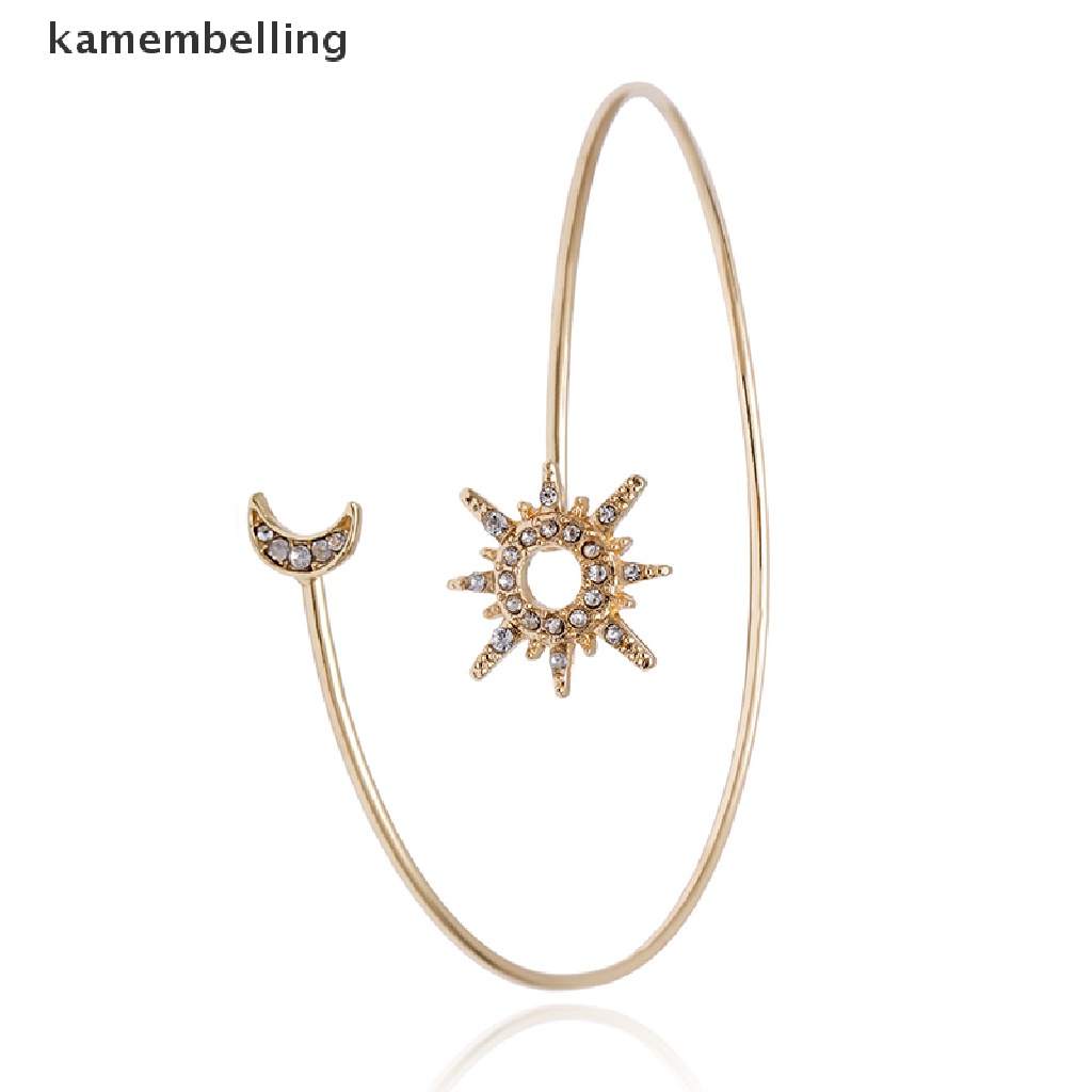 Kamembelling Vòng Đeo Cánh Tay Hình Ngôi Sao Mặt Trăng Đính Đá Zircon Đơn Giản Hợp Thời Trang EN