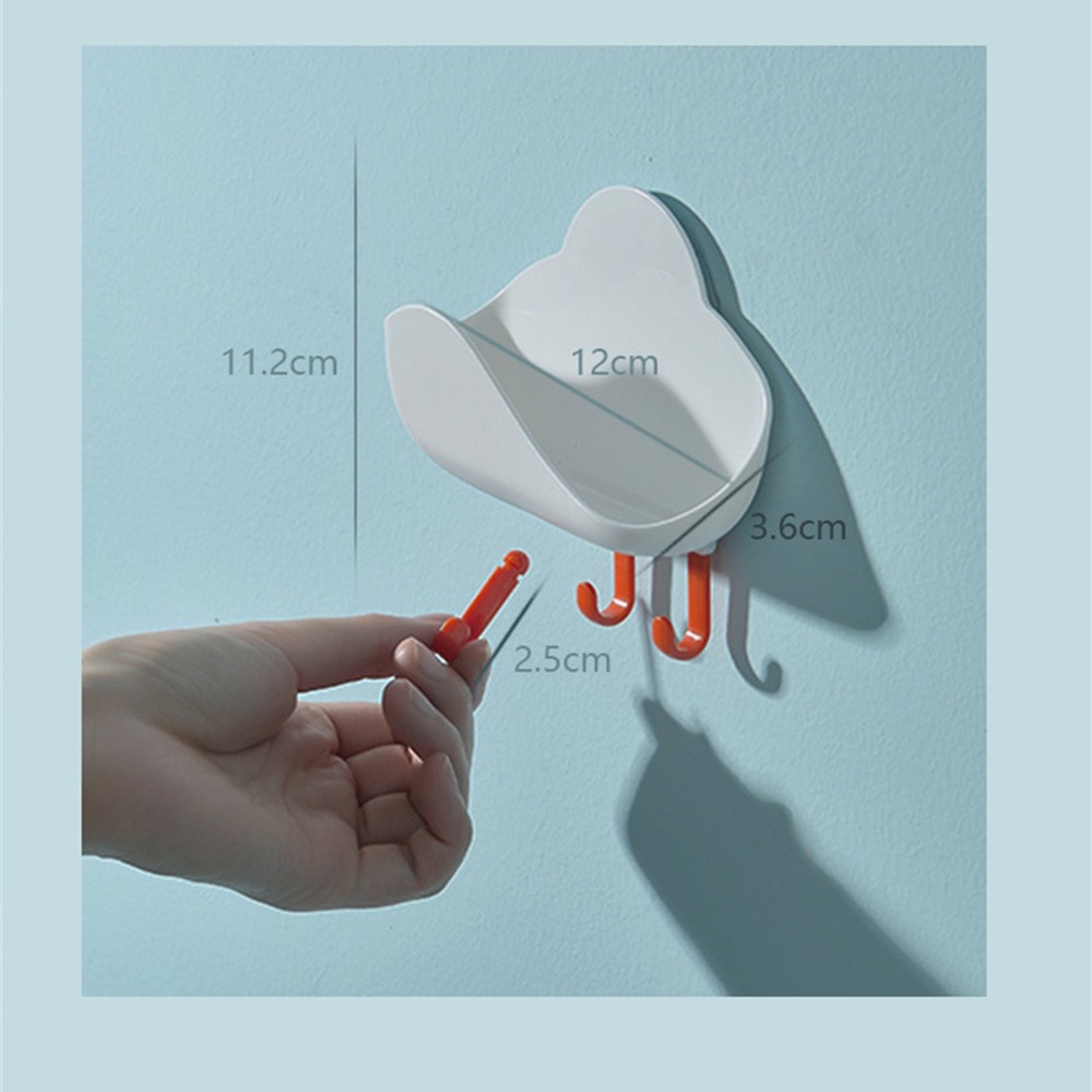Giá Đỡ Xà Phòng Gắn Tường Không Cần Đục Lỗ Hình Đám Mây Shap Tự Dính Thoát Nước Có Móc Treo Mạnh Cho