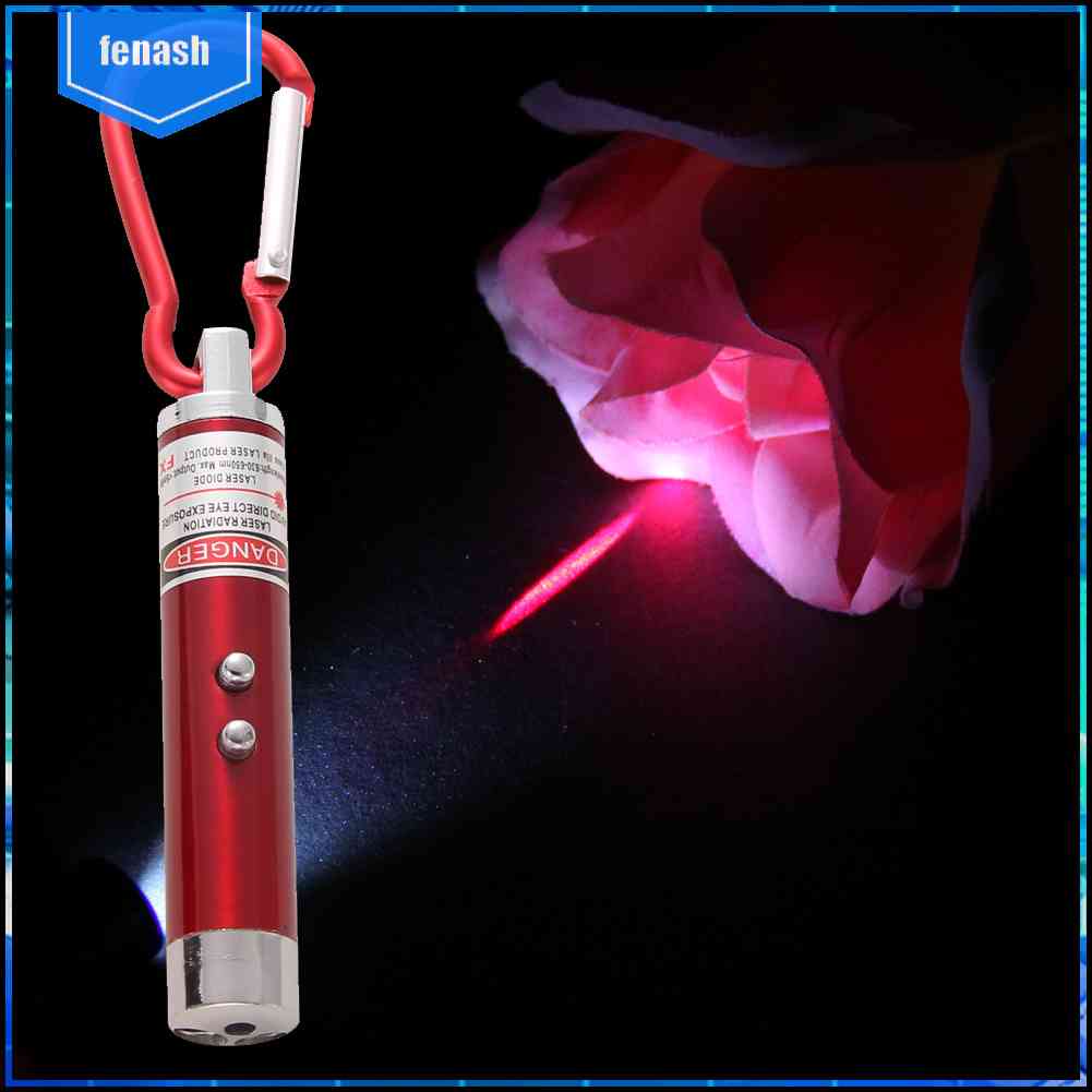 Móc Khóa Đèn Pin 2LED Mini 3 Trong 1 650nm Dùng Dạy Học Cho Mèo