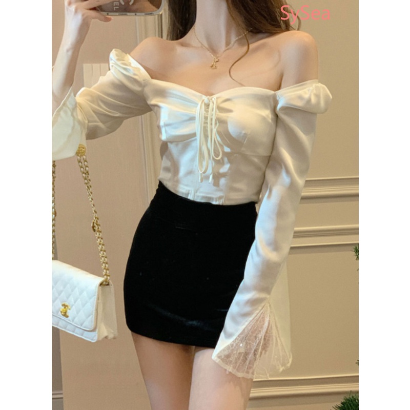 Áo Sơ Mi Tay Dài Xếp Ly Thắt Nơ Thời Trang Mùa Hè Cho Nữ