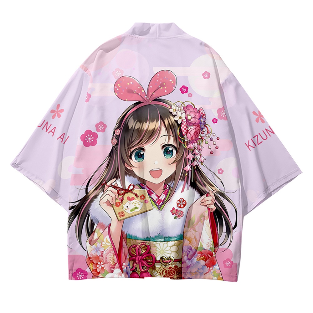 Áo Kimono Tay Ngắn Hóa Trang Nhân Vật Haori Yukata Thời Trang Mùa Hè Cho Nam Và Nữ
