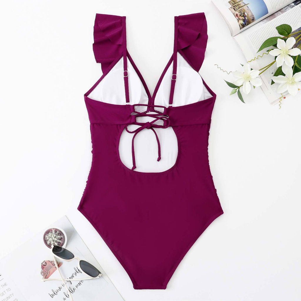 Bộ Đồ Bơi Một Mảnh Màu Trơn Cỡ Lớn Thời Trang 2023 Cho Nữ