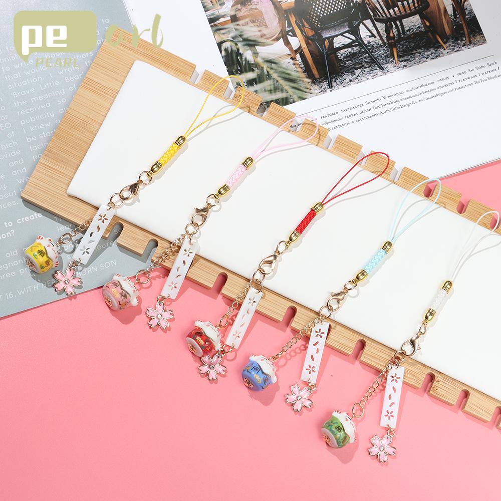 Dây Đeo Điện Thoại Hình Mèo May Mắn Nhật Bản Dễ Thương Chống Thất Lạc