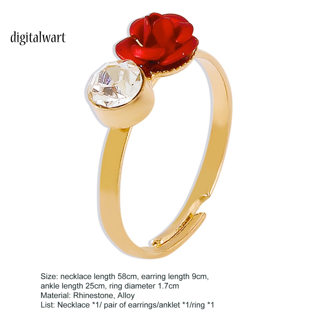 Kỹ Thuật Số| 1 Bộ Vòng cổ Và Bông Tai Dáng Dài Đính Đá Màu Sắc Tương Phản Dành Cho Nữ