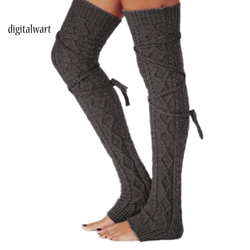 Kỹ Thuật Số| Vớ Len Dài Hở Ngón Giữ Ấm Chân Co Giãn Thời Trang Thu Đông Dành Cho Nữ