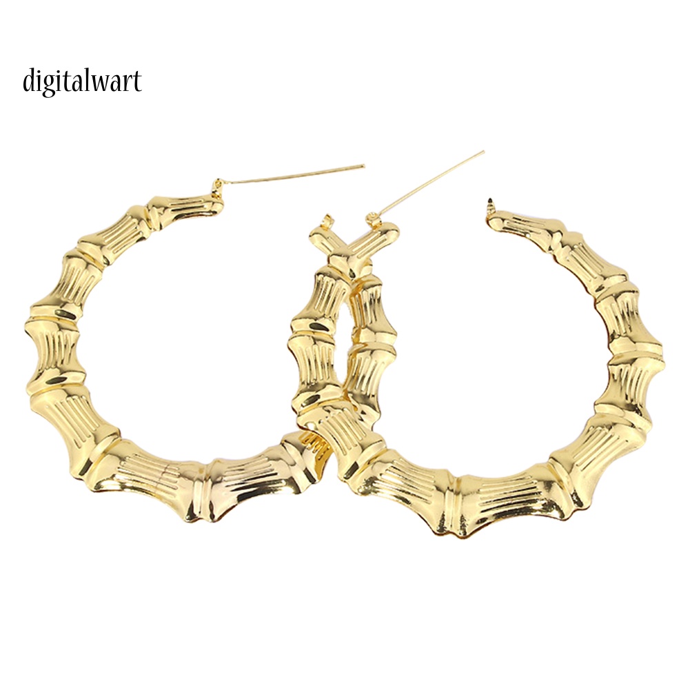 Kỹ Thuật Số| Bông Tai Hình Trái Tim / Vuông / Tròn / Ngôi Sao Dập Nổi Bằng Tre Thời Trang