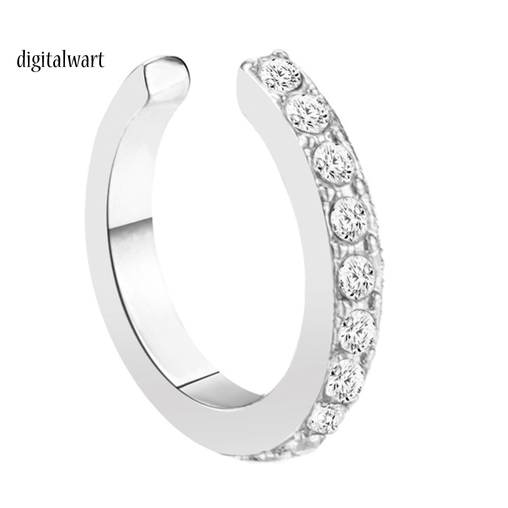 Kỹ Thuật Số| 1 Khuyên Kẹp Vành Tai Chữ U Đính Đá Thời Trang